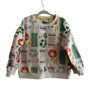 MonCoeur beach print sweatshirt